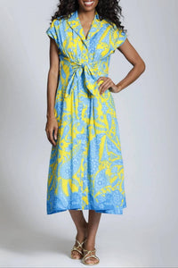 Apny - Tie Front Midi Dress