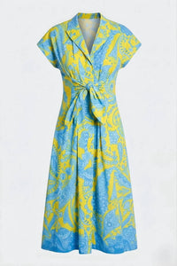 Apny - Tie Front Midi Dress