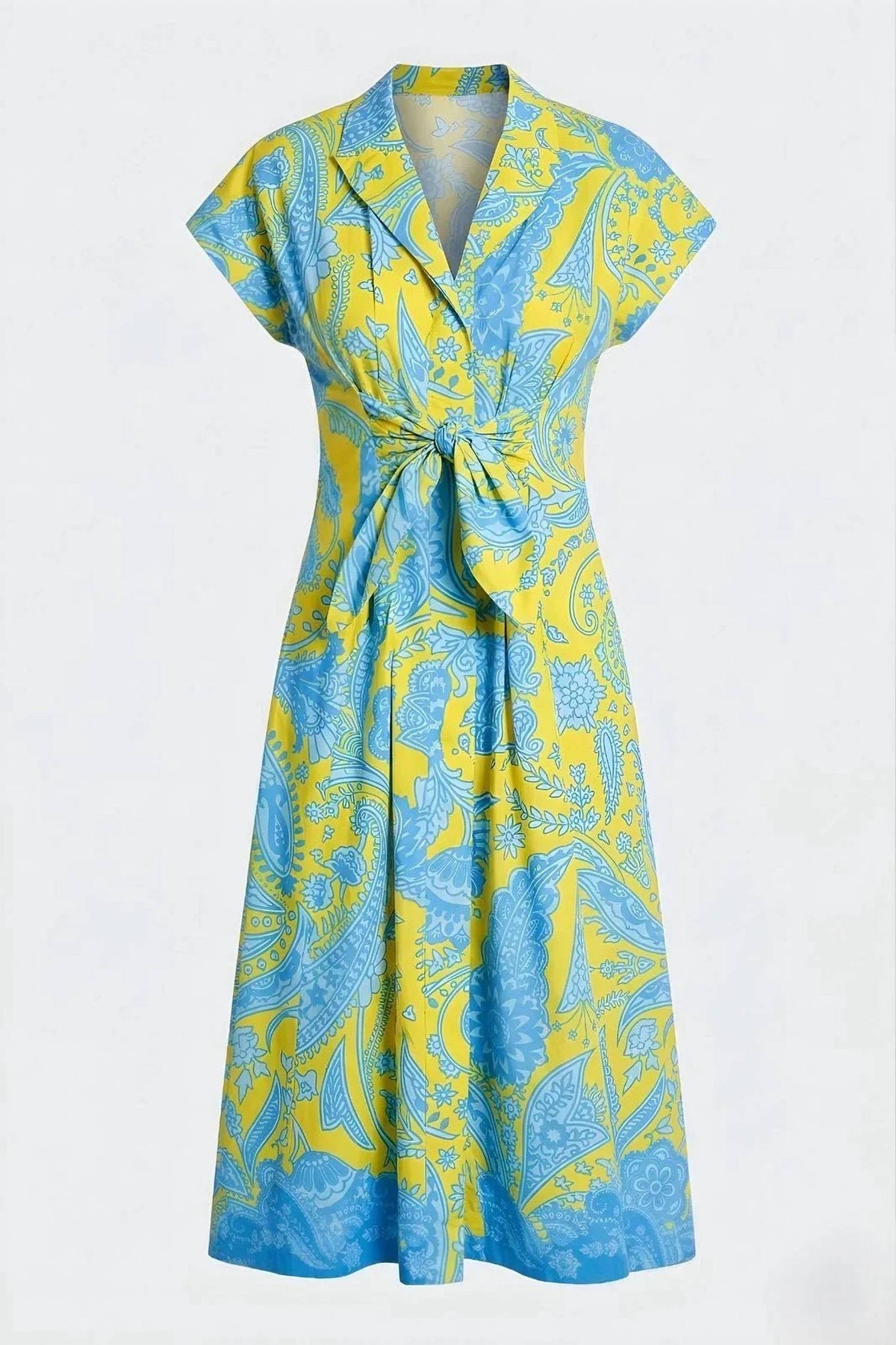 Apny - Tie Front Midi Dress
