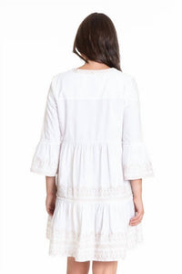 Apny - Tiered Flounce Sleeve Dress - clothing - collection:Graddresses(Auto) - cotton