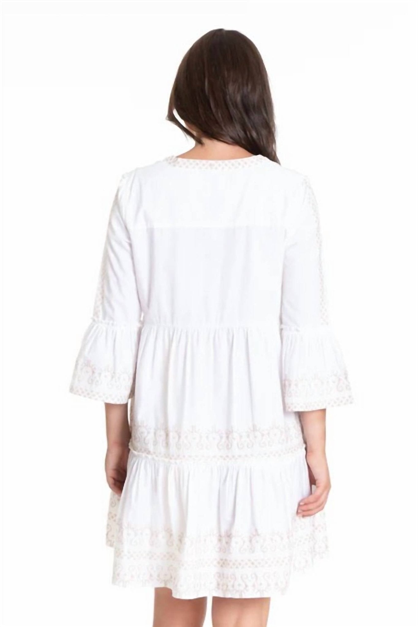 Apny - Tiered Flounce Sleeve Dress - clothing - collection:Graddresses(Auto) - cotton