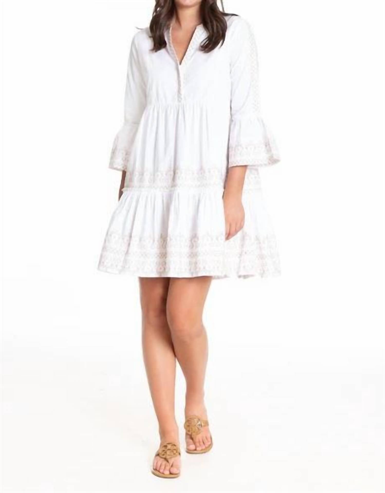 Apny - Tiered Flounce Sleeve Dress - clothing - collection:Graddresses(Auto) - cotton