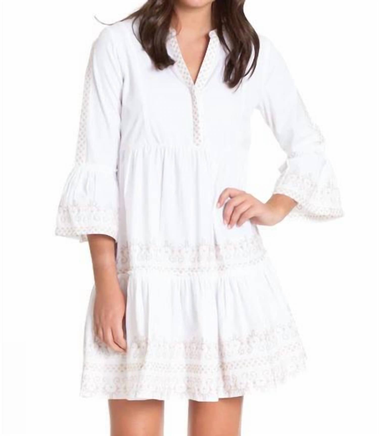 Apny - Tiered Flounce Sleeve Dress - clothing - collection:Graddresses(Auto) - cotton