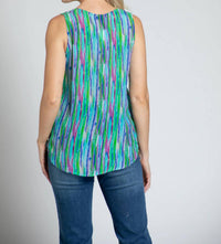 Apny - V - neck Tank - blue - clothing - stripe