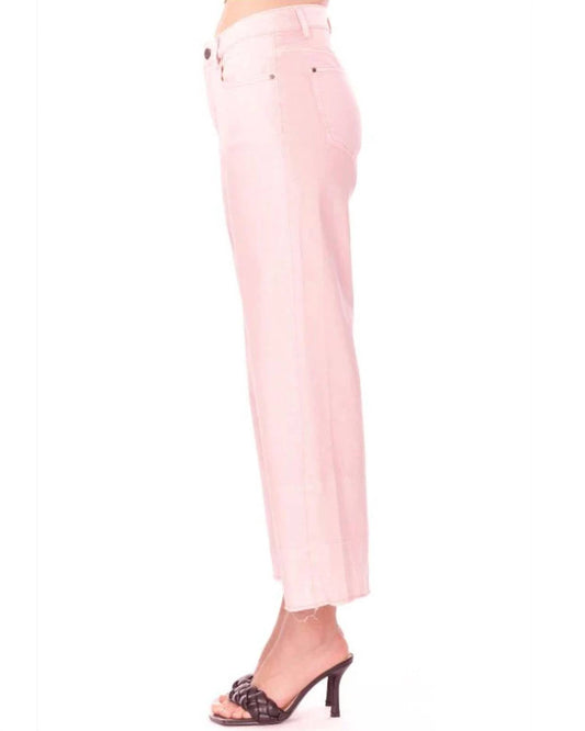 Apny - Wide Leg Ankle Pants - clothing - pants - pink