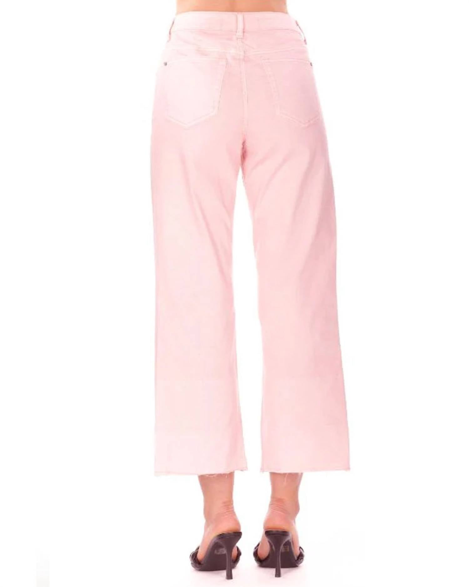 Apny - Wide Leg Ankle Pants - clothing - pants - pink