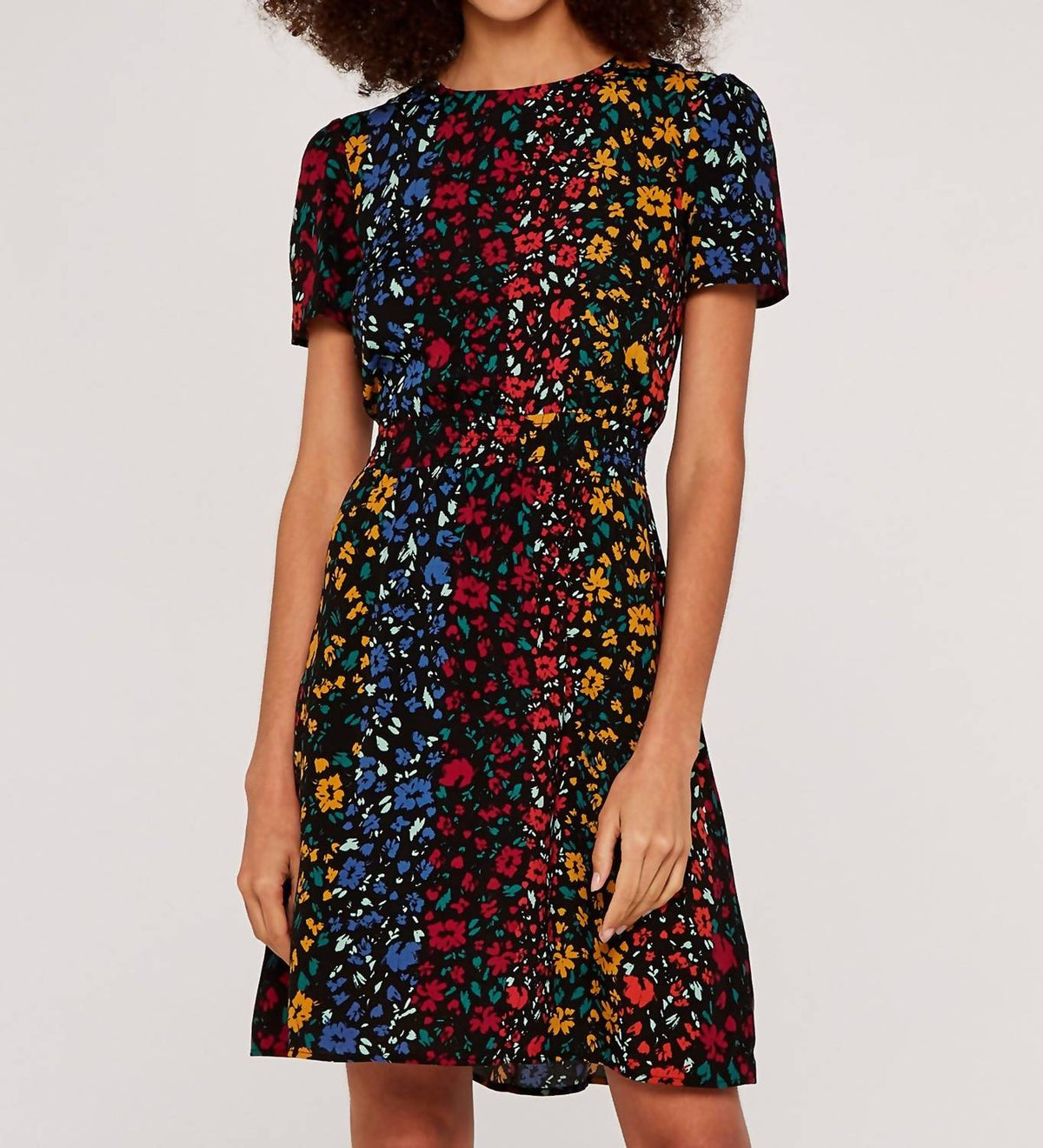Apricot - Floral Mini Dress