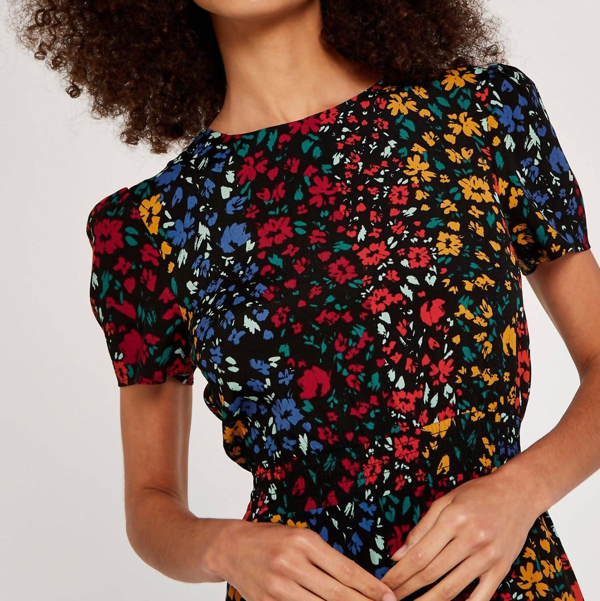 Apricot - Floral Mini Dress