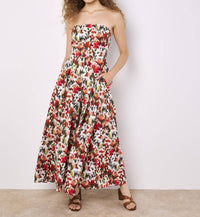 Apricot - Ikat Floral Print Jumpsuit