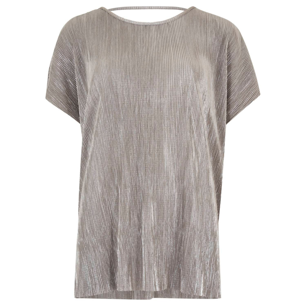 Plisse Deep V Back Top