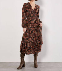 Apricot - Smock Waist Tiered Dress