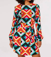 Apricot - Stevie Geo Print Dress