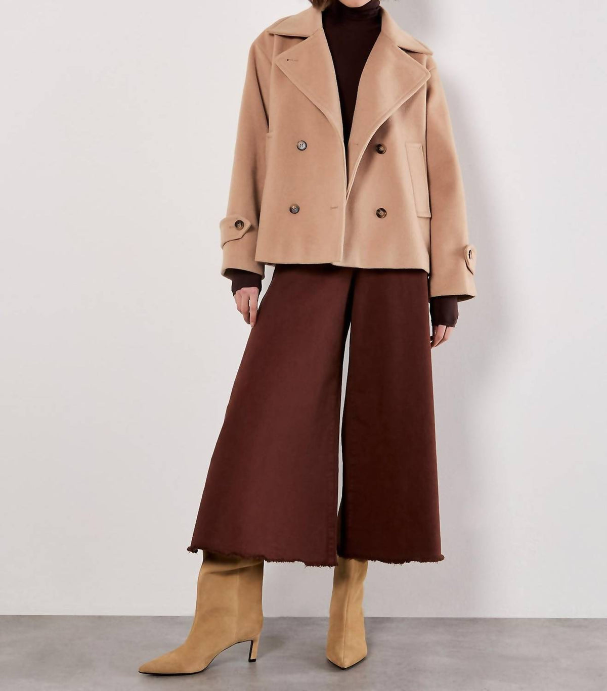 Apricot - Tailored Short Trench Jacket