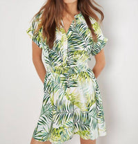 Apricot - Tropical Smocked Dress