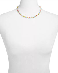 Aqua - Women's Beaded Collar Necklace