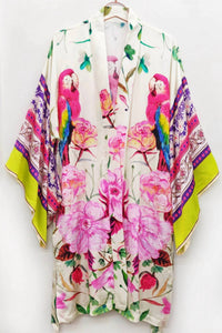 Aratta - Printed Beaded Kimono - clothing - modal - patterned