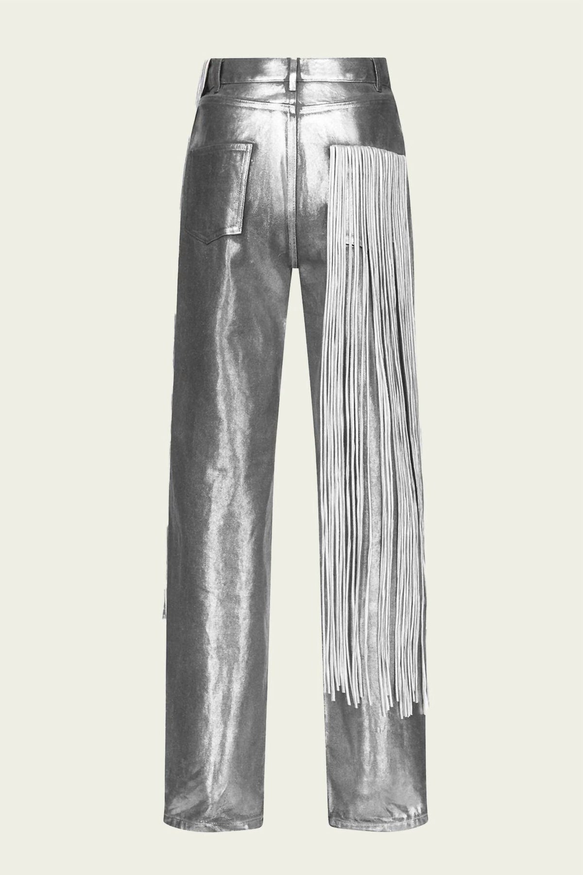 Area - Metallic Fringe Straight Leg Jean