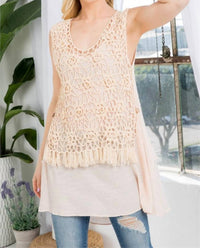A'Reve - Lace Front Long Tank