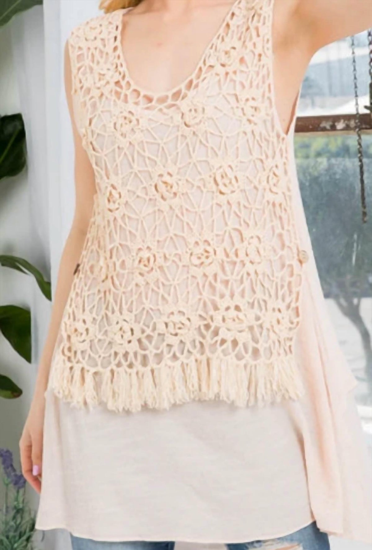 A'Reve - Lace Front Long Tank