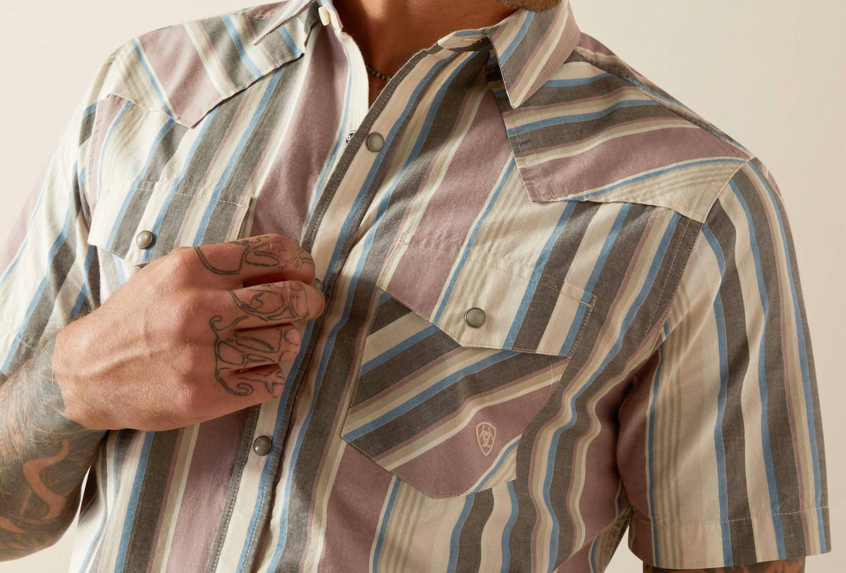 Ariat - Hughie Retro Fit Stripe Button Down Shirt
