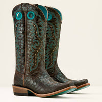 Ariat - Women's Futurity Croc Print Boot - ankle - boots - booties - brown