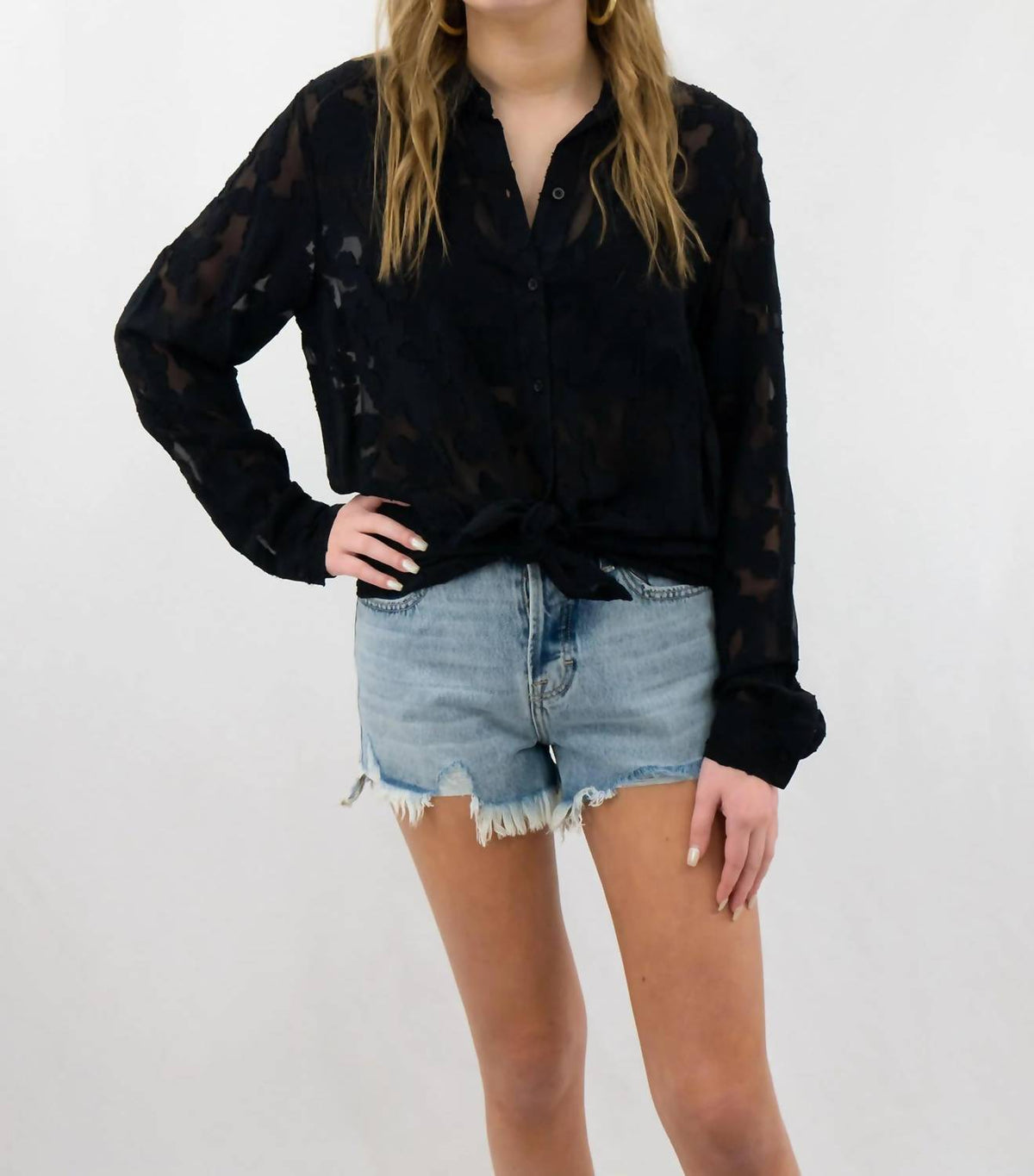 Ark & Co. - Floral Button Up Top