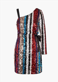 Armani Exchange - Sequin One Shoulder Mini Dress