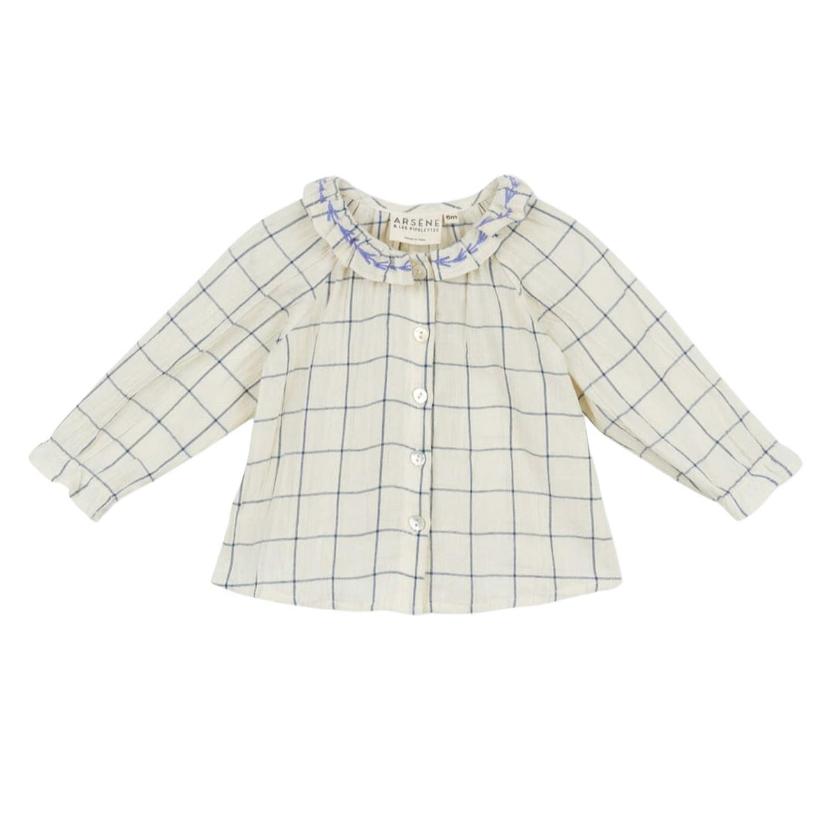 Arsène Et Les Pipelettes - Baby's Emeline Check Blouse