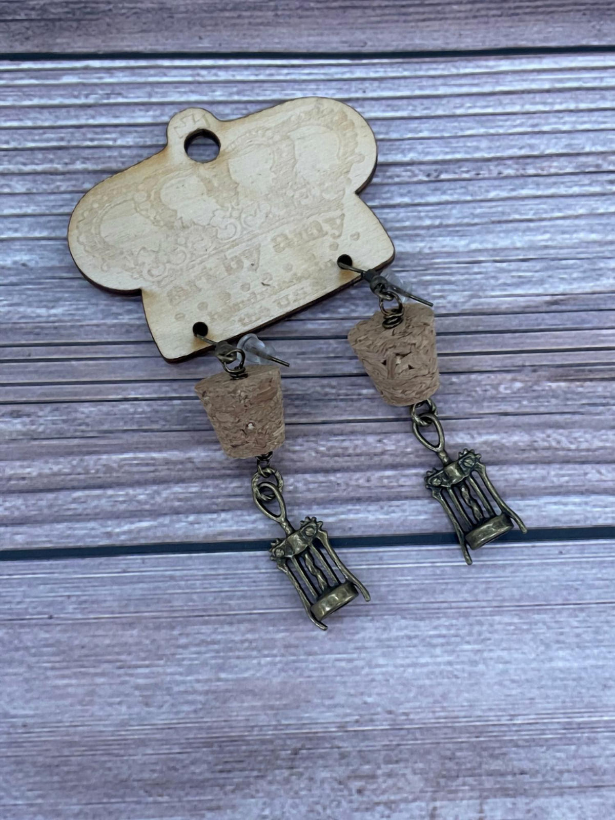 Art By Amy Labbe - Wine Cork Earrings