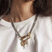 Artizan Joyeria - Women's Anne Charm Necklace - gold - goldtone - jewelry
