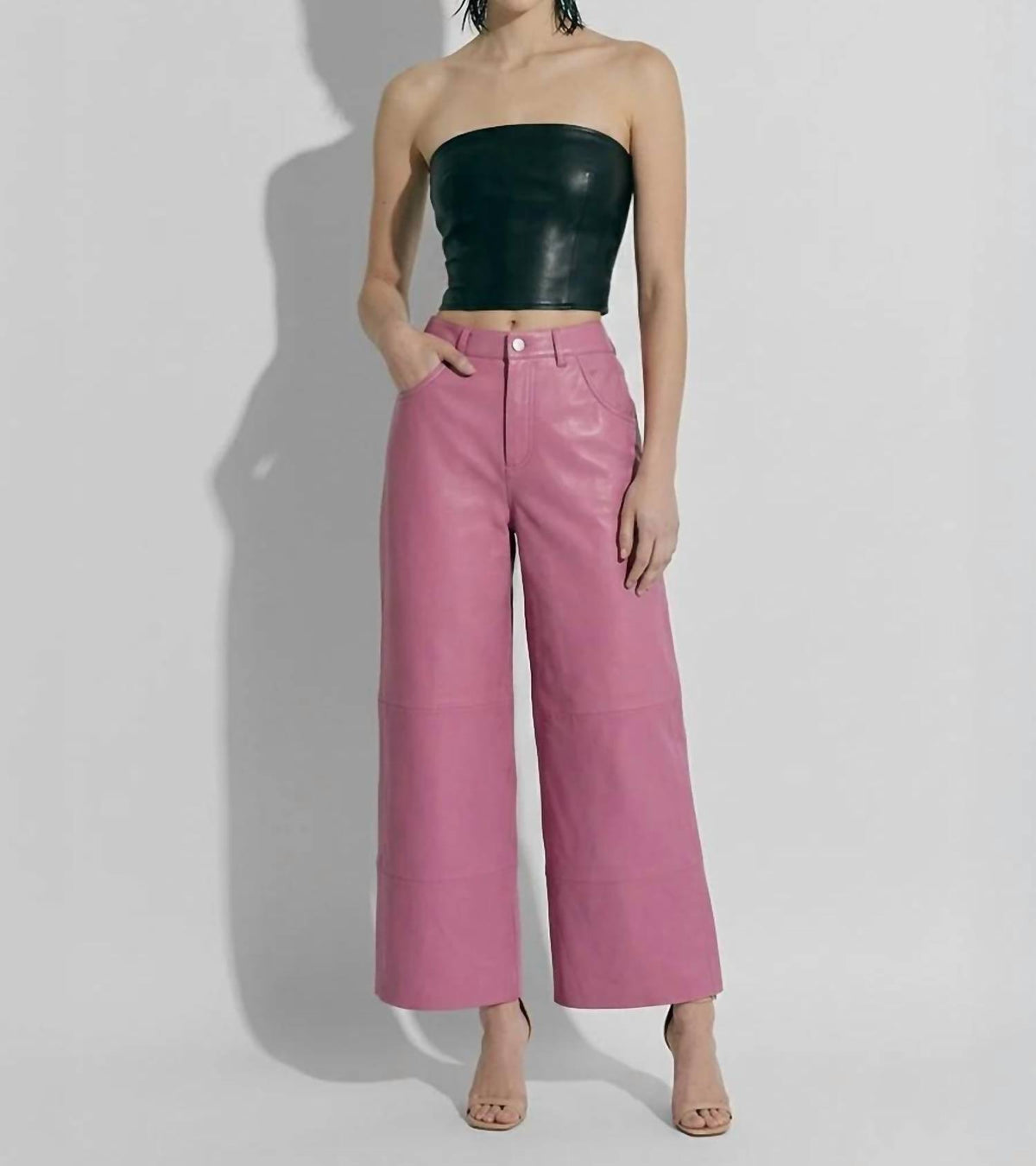 As By Df - Ruby Leather Wide Leg Pants