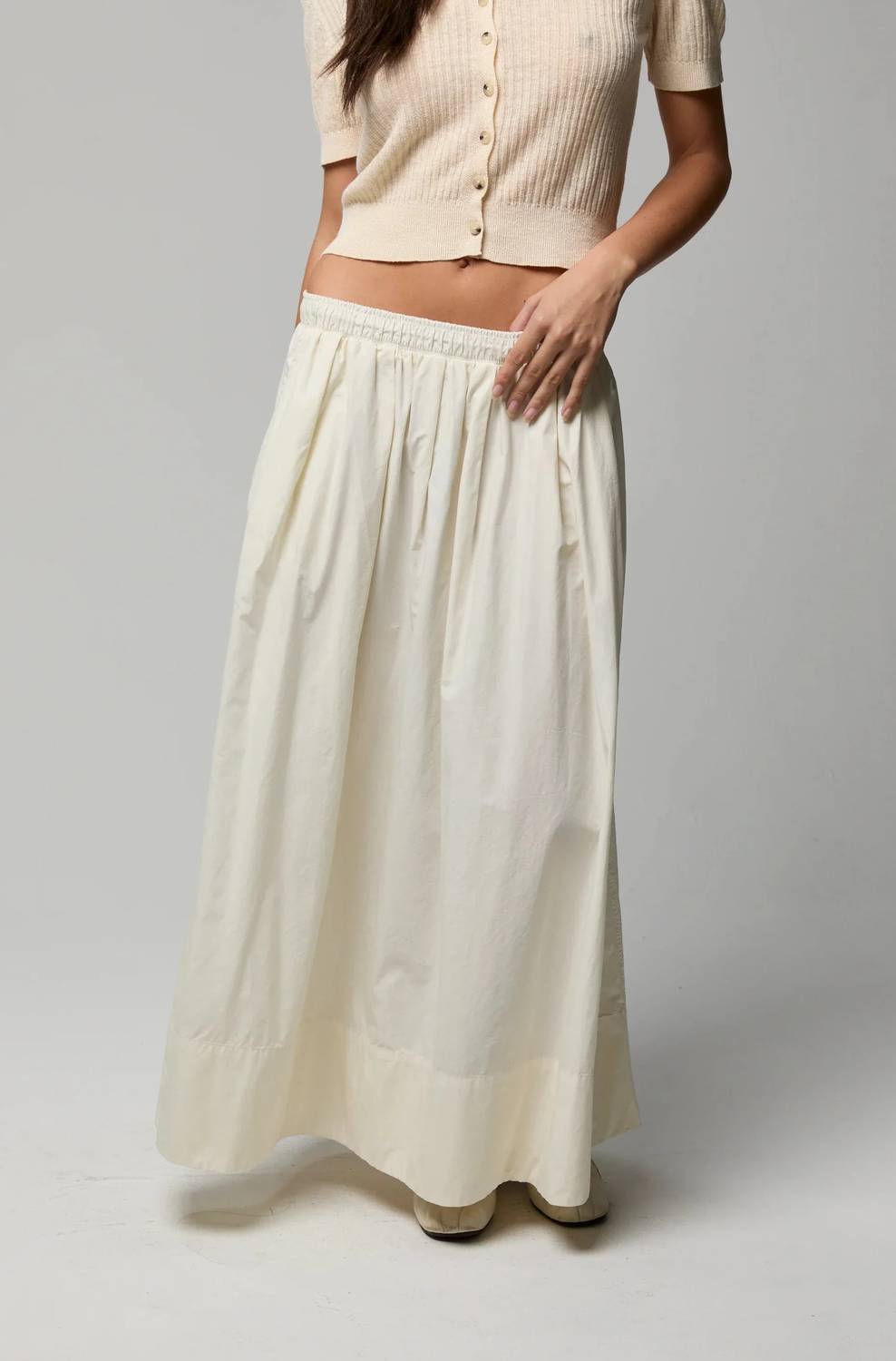 Asher - Kate Poplin Pleated Skirt