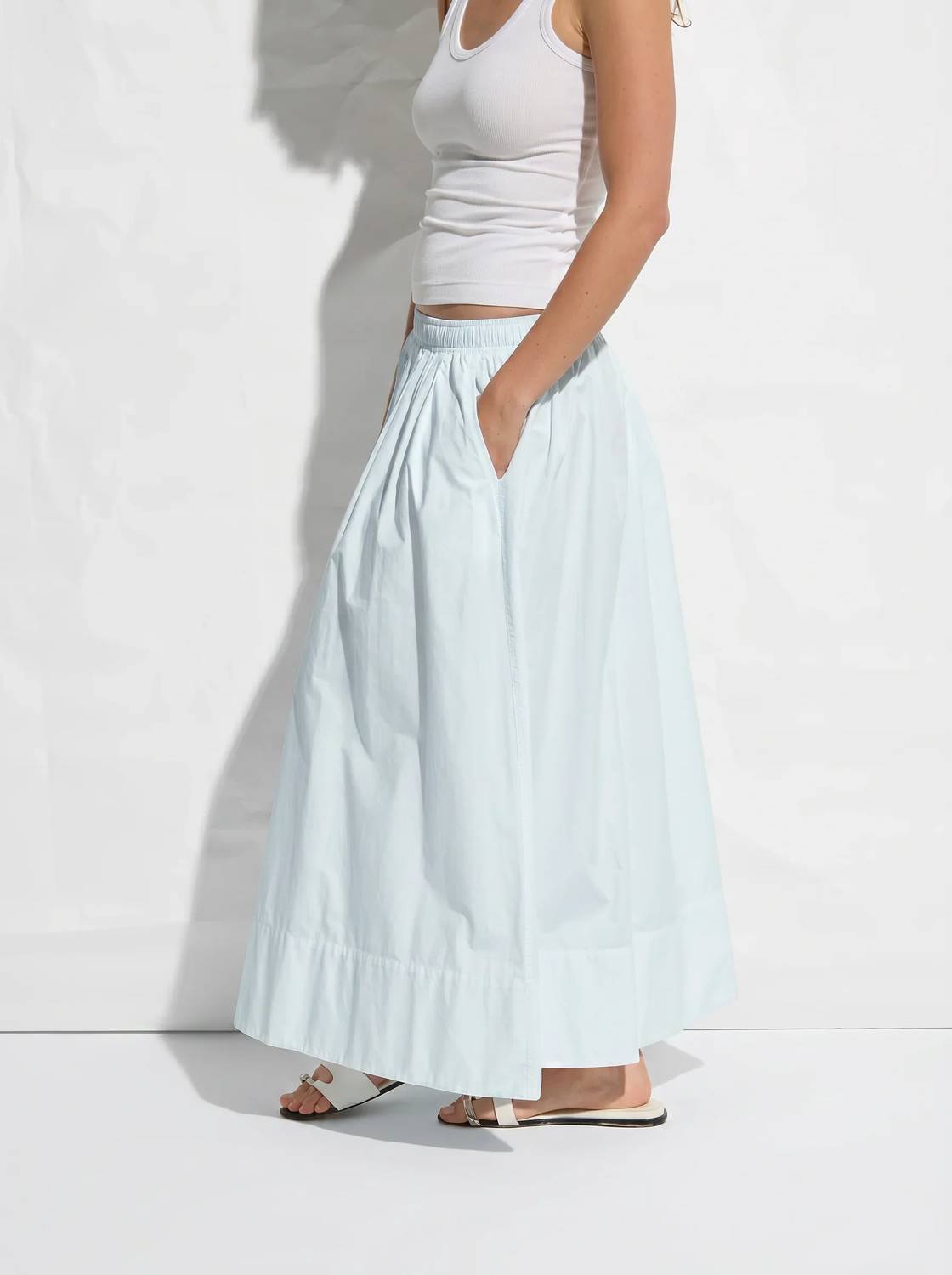 Asher - Kate Poplin Pleated Skirt