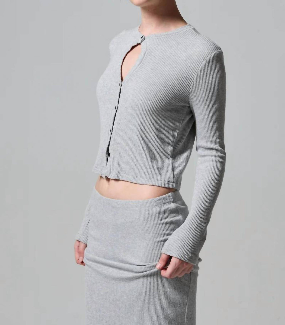 Asher - Kyra Ribbed Sweater Cardigan
