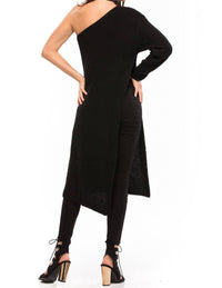 Asilio - Tough Love Knit Tunic - black - clothing - nylon - blend