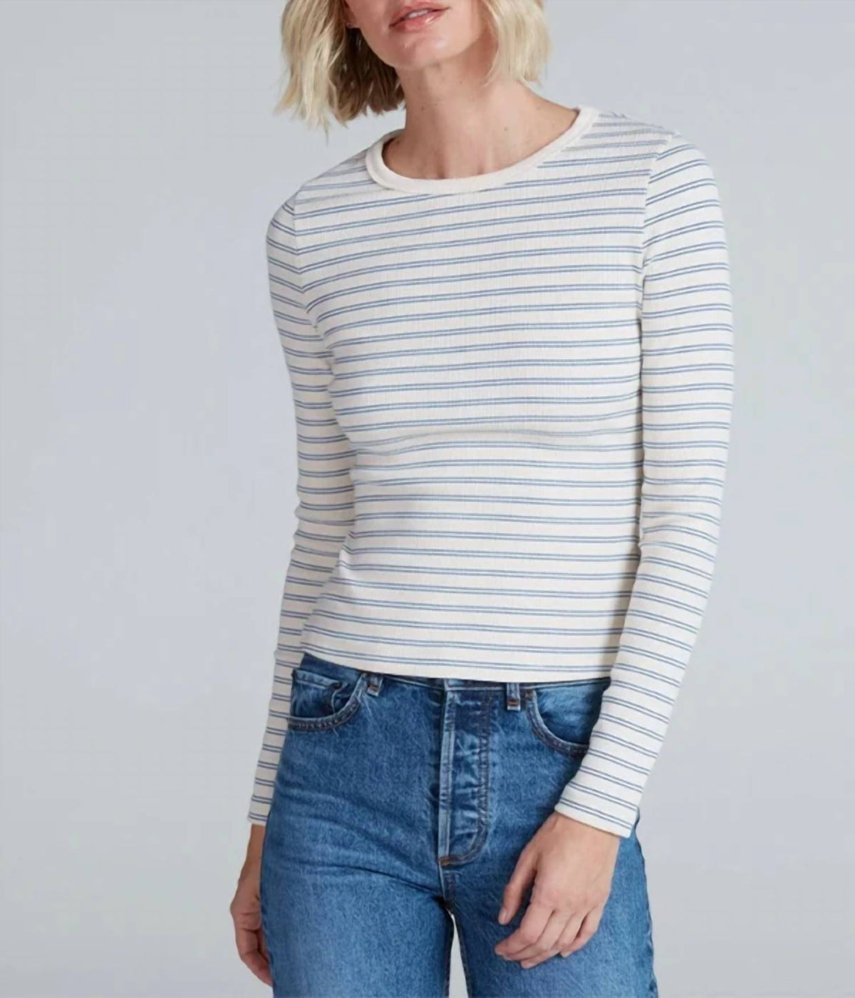 Askk Ny - Long Sleeve Ribbed Crew Tee