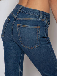 Askk Ny - Mid Rise Straight Jean - blue - clothing - cotton - blend