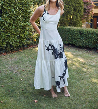 Aston Studio - Ares Tiered Maxi Dress - clothing - dresses - floral