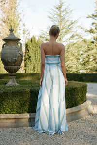 Aston Studio - Hazel A - line Maxi Dress - blue - clothing - cotton