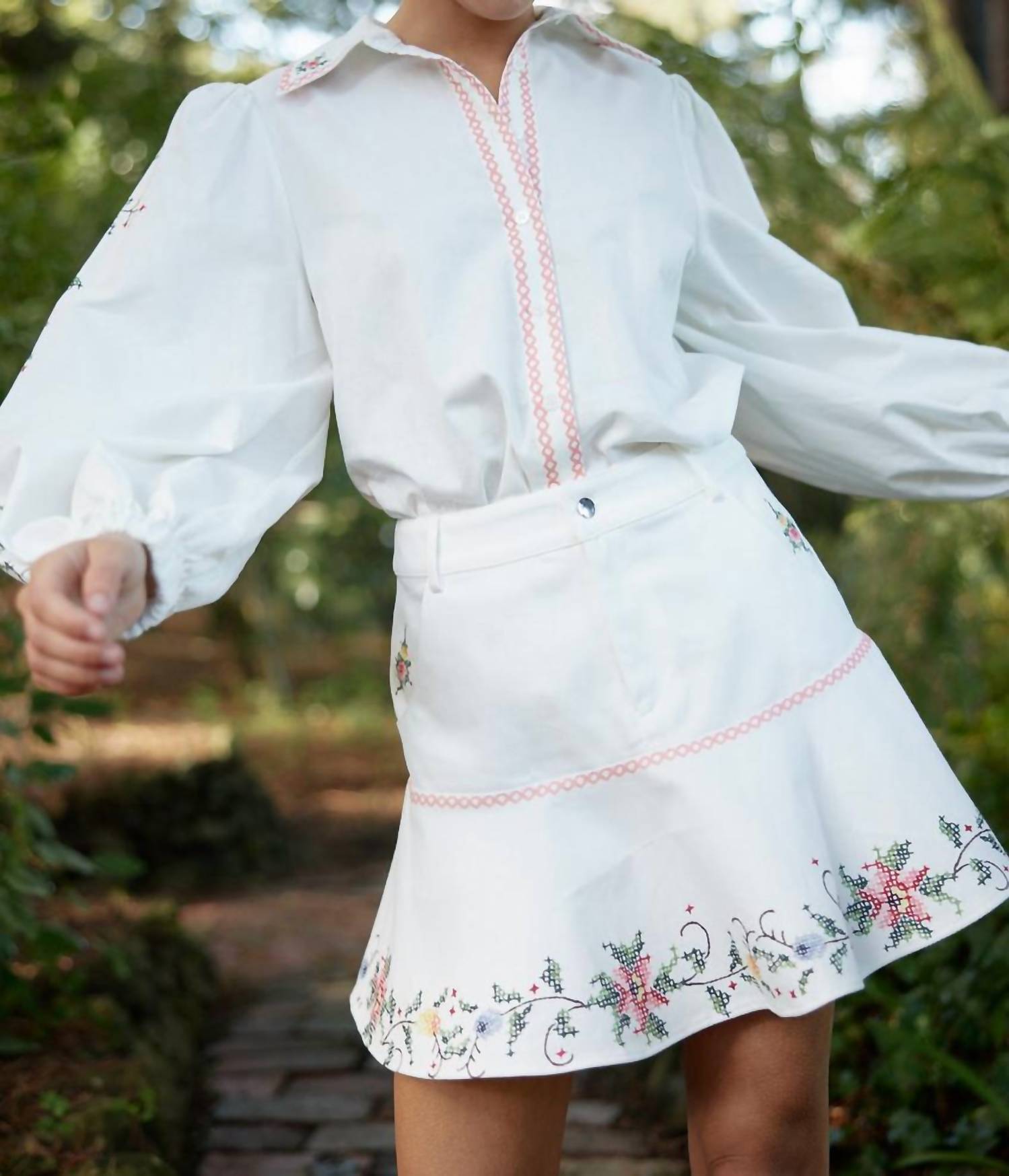 Aston Studio - Maggie Flare Hem Skirt - clothing - cotton - floral