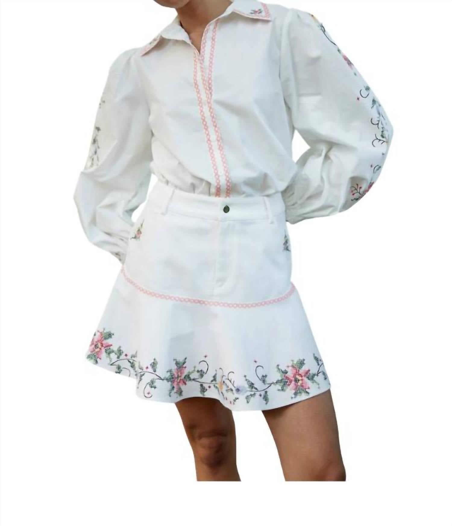 Aston Studio - Maggie Flare Hem Skirt - clothing - cotton - floral
