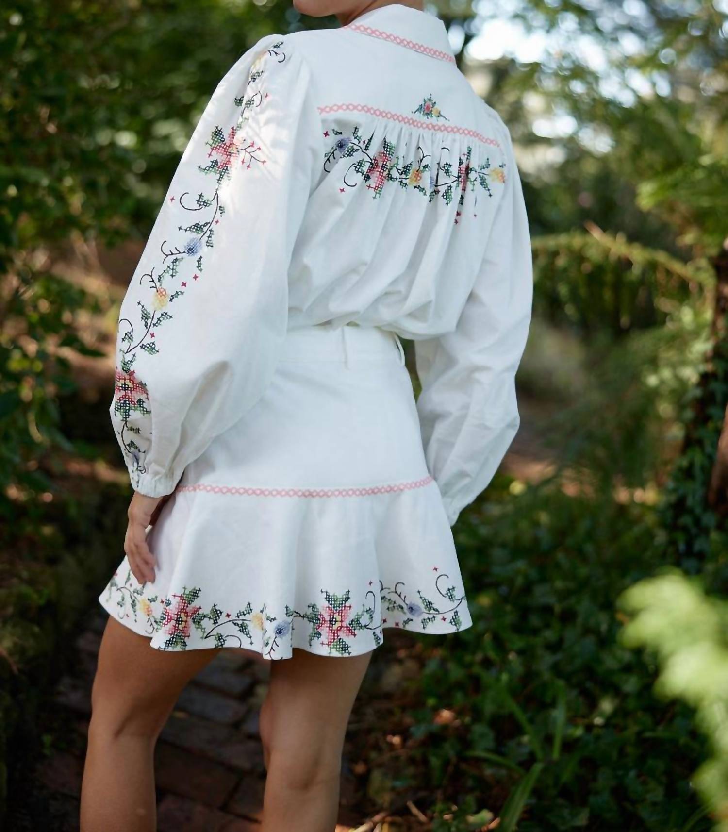 Aston Studio - Maggie Flare Hem Skirt - clothing - cotton - floral