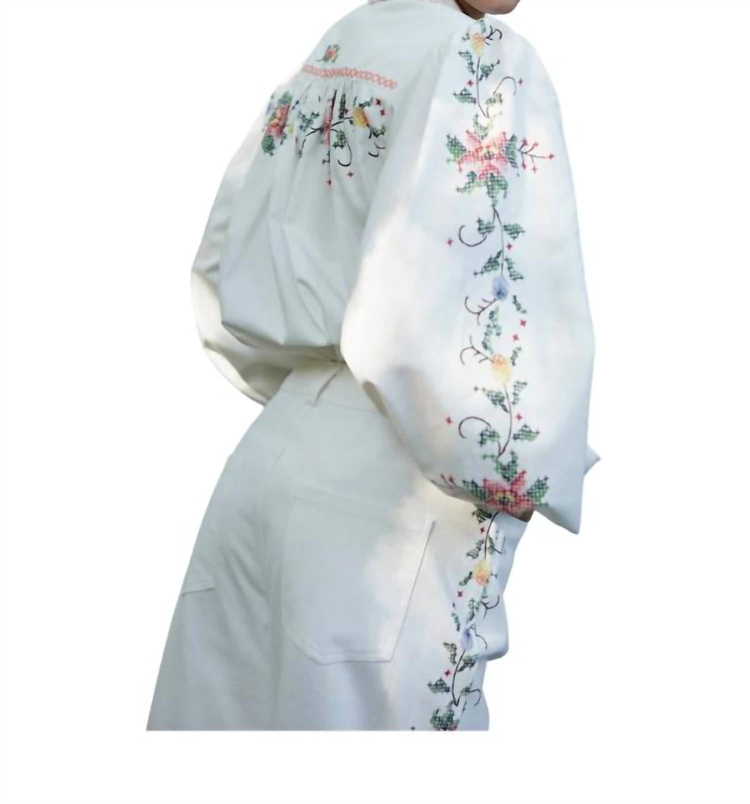 Aston Studio - Maggie Floral Long Sleeve Blouse - blouses - clothing - cotton