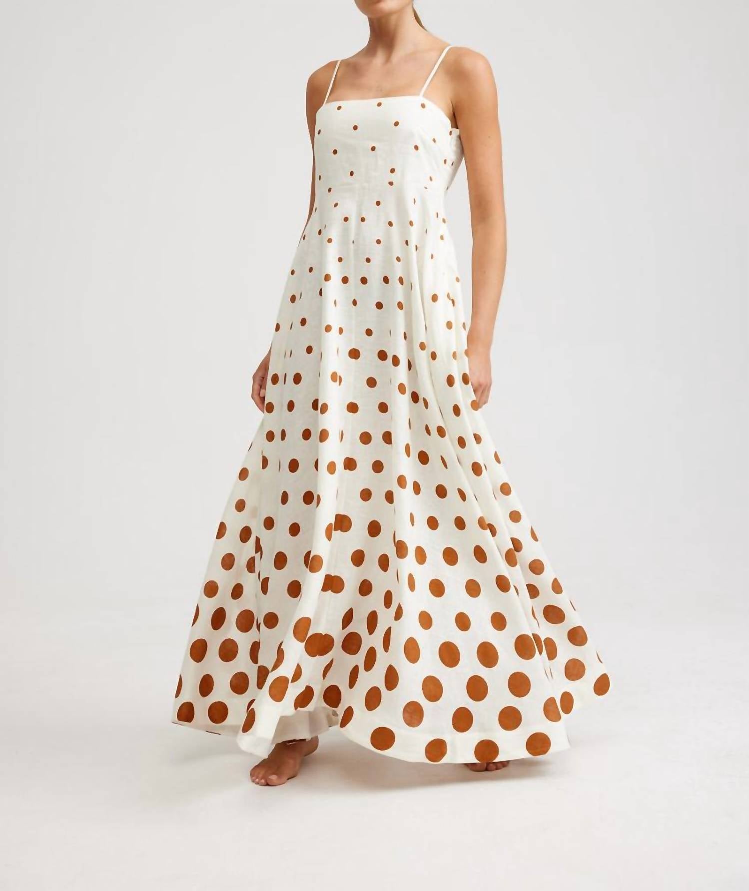 Aston Studio - Rue Square Neck A - line Maxi Dress - clothing - cotton - dresses