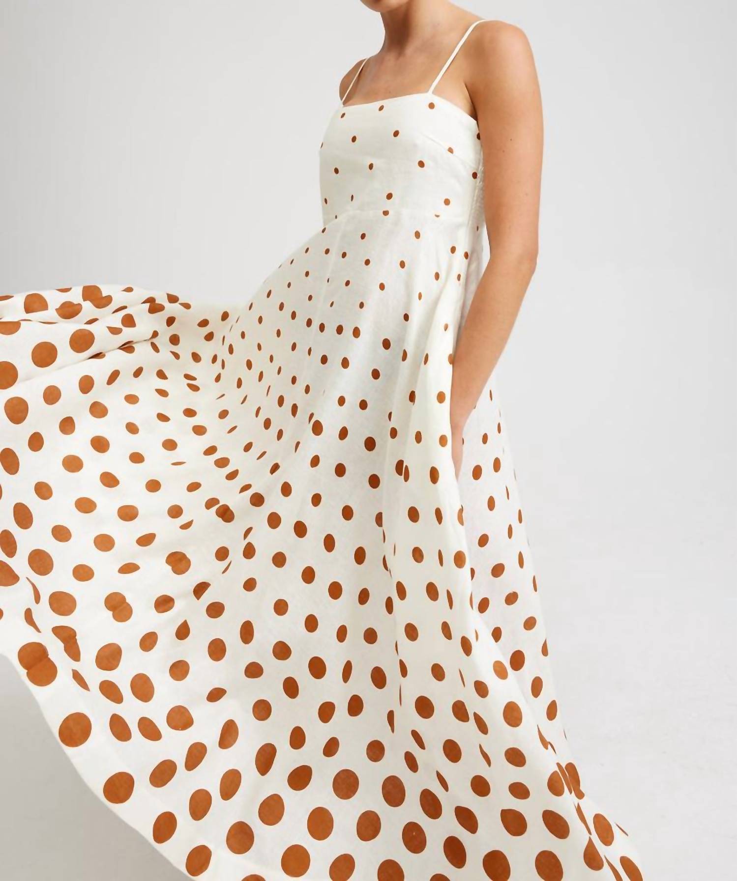 Aston Studio - Rue Square Neck A - line Maxi Dress - clothing - cotton - dresses