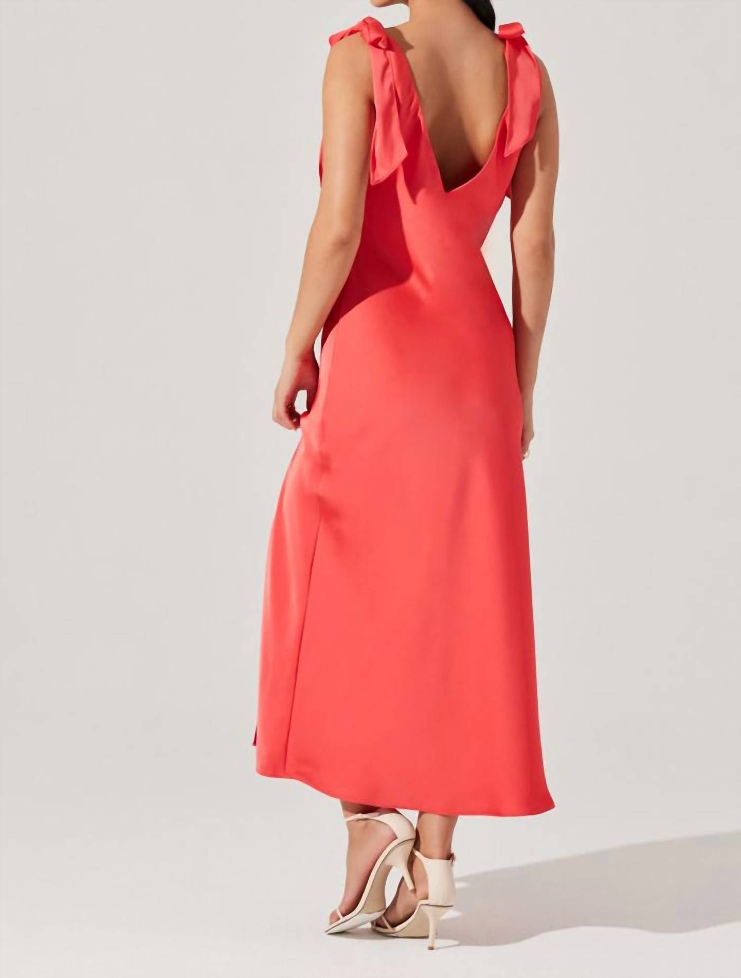 Astr - Allexina Satin Midi Dress - clothing - dresses - midi