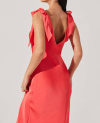 Astr - Allexina Satin Midi Dress - clothing - dresses - midi