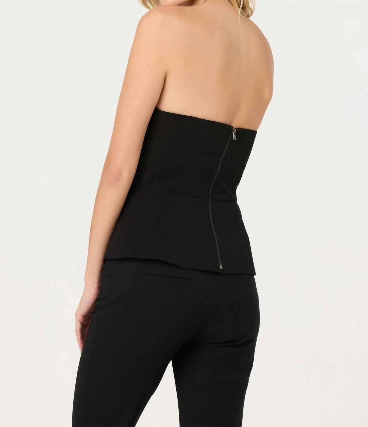 Astr - Annemarie Strapless Button Detail Top