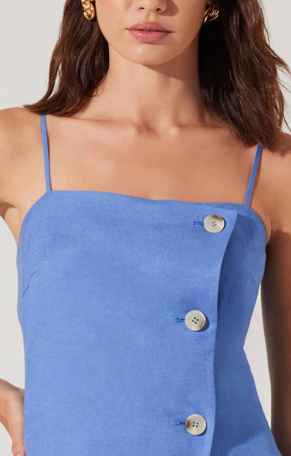 Astr - Azria Button-Front Wrap Dress