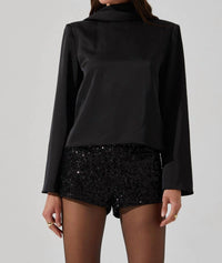 Astr - Bethwyn Satin Cowl Back Top